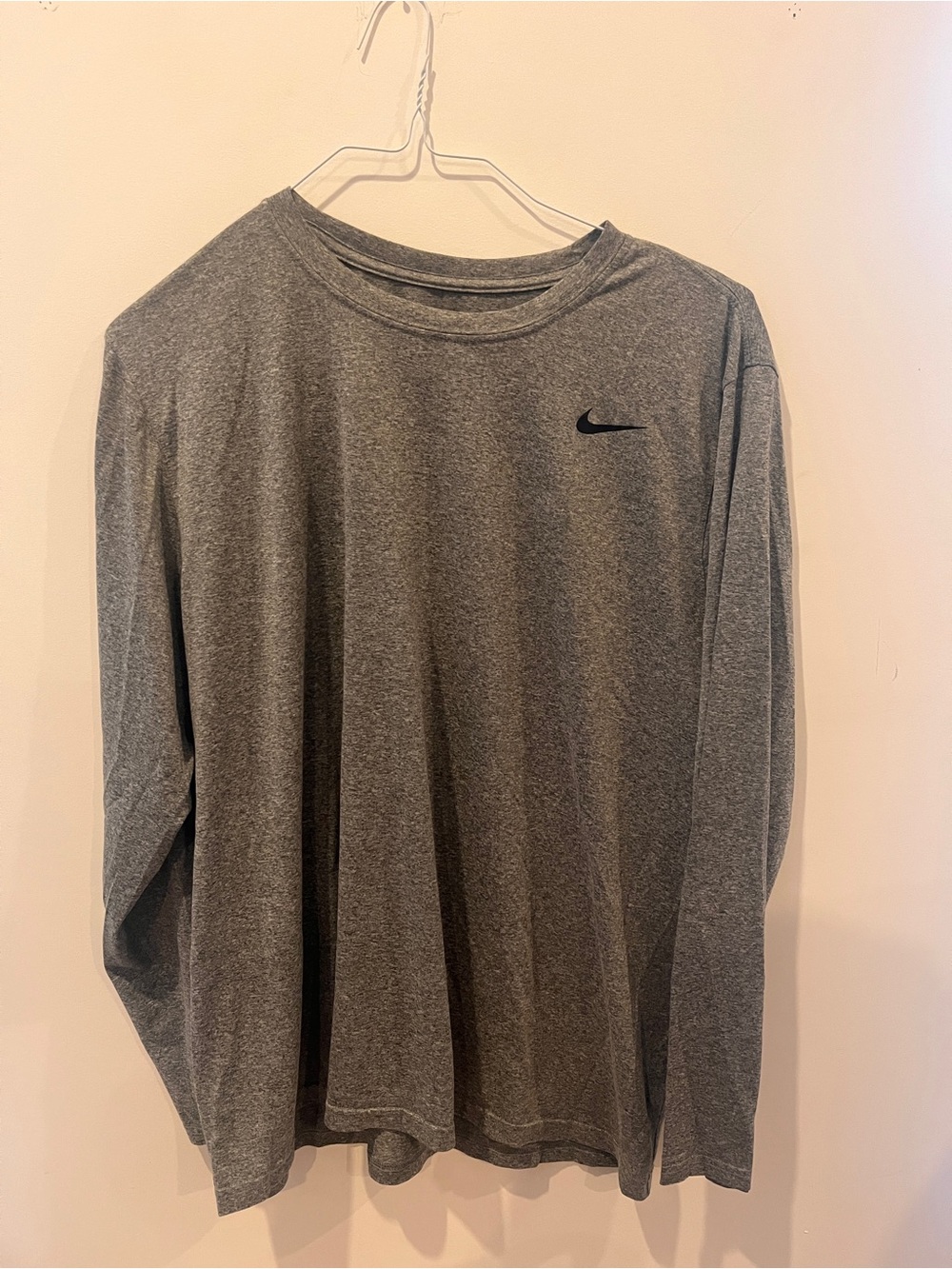 Nike dri fit Heather Gray Crew Neck Athletic Tee XXL